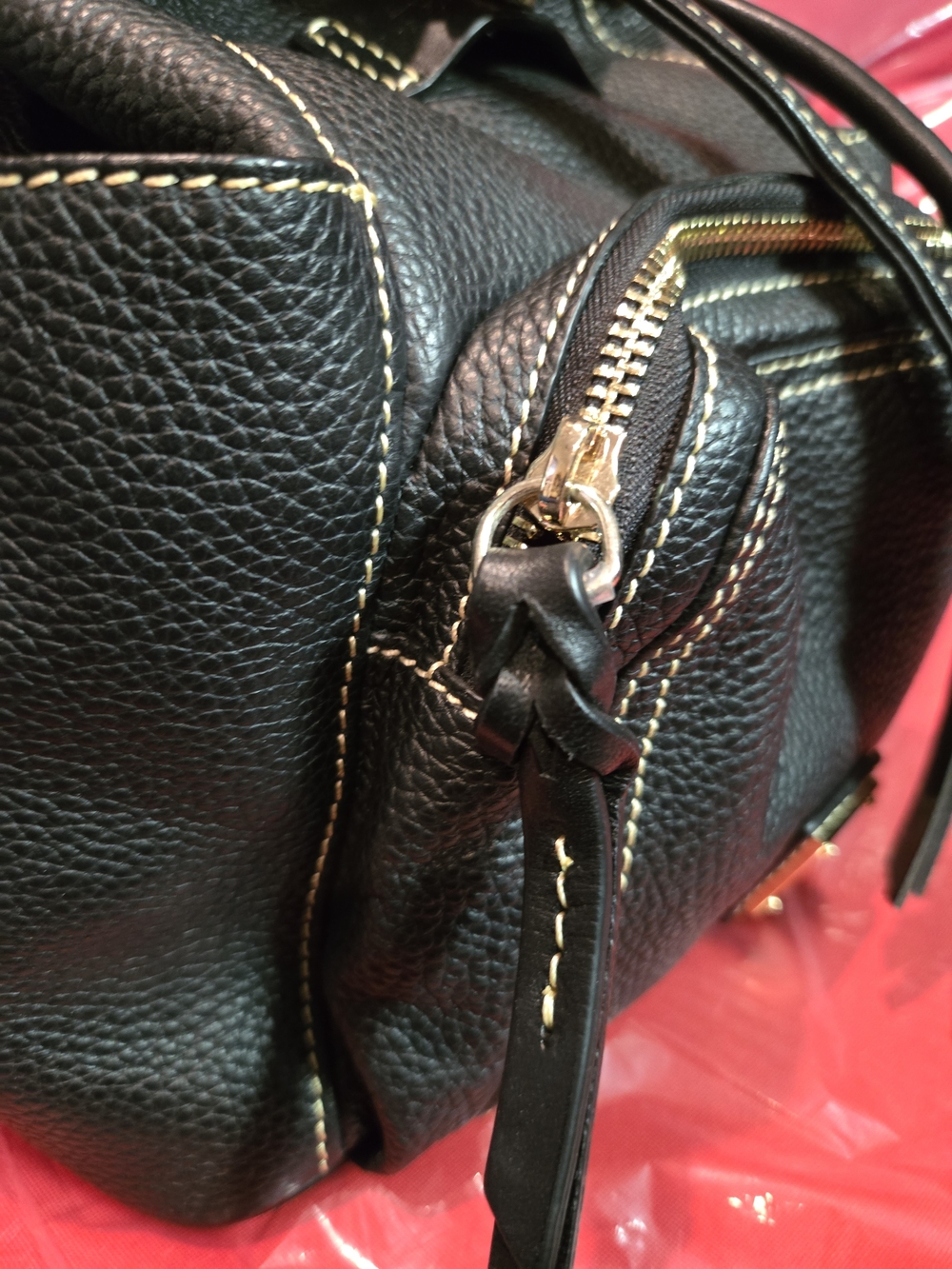 Dooney & Bourke Black Pebbled Leather Drawstring Backpack. Like New!🌻 - Picture 12 of 12